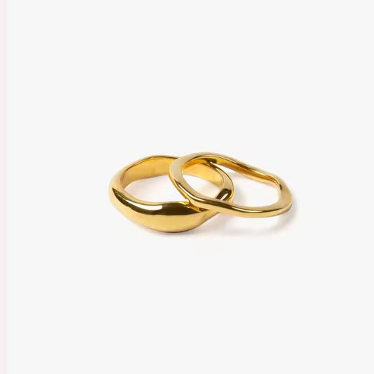 Harmonious Gold Rings