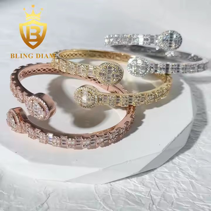 Moissanite Oval Bangle Bracelet