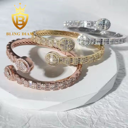 Moissanite Oval Bangle Bracelet