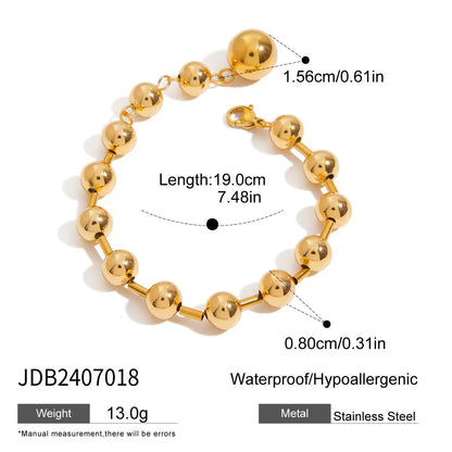 Two-tone Round Bead Bracelet