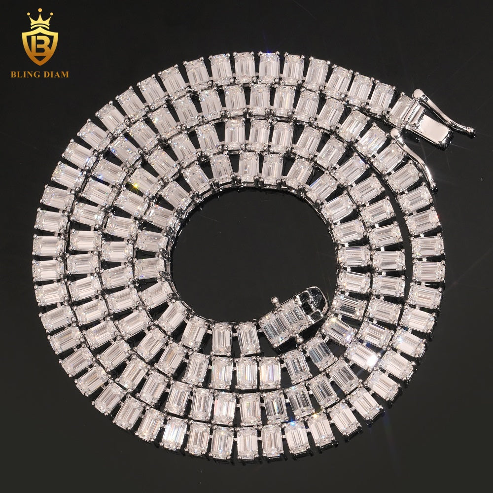 Emerald Cut Moissanite Tennis Bracelet
