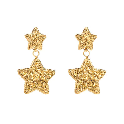 Gold Pearl Rhinestone Heart earring