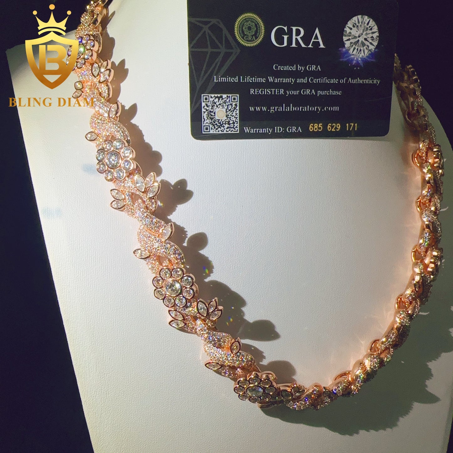 18mm Fine Jewelry D Color VVS Moissanite cuban link chain