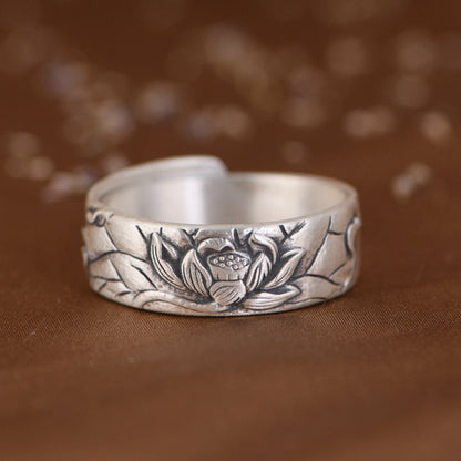Wide Lotus RIng