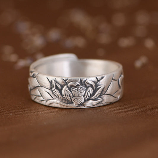 Wide Lotus RIng