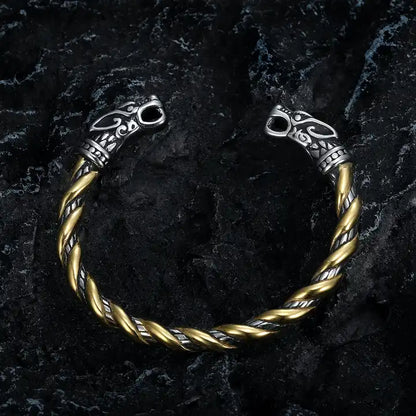 Wolfhead Bangle Bracelet