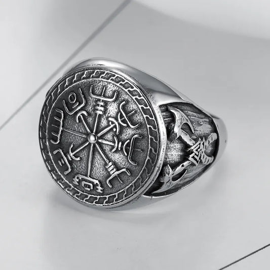 Vegvisir Compass Ring