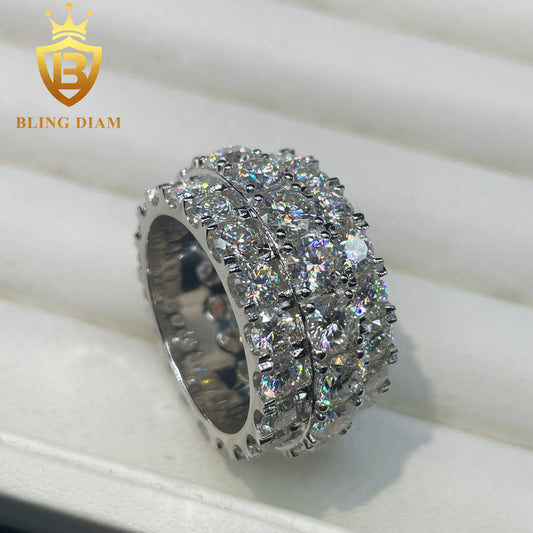 3-row eternity band ring