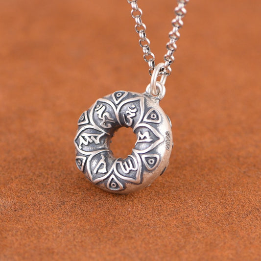 Six Words Peace Buckle Necklace
