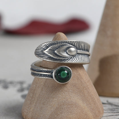 Peacock Feather ring