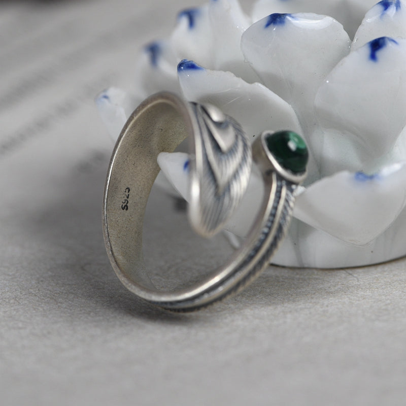 Peacock Feather ring