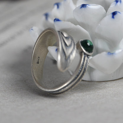 Peacock Feather ring