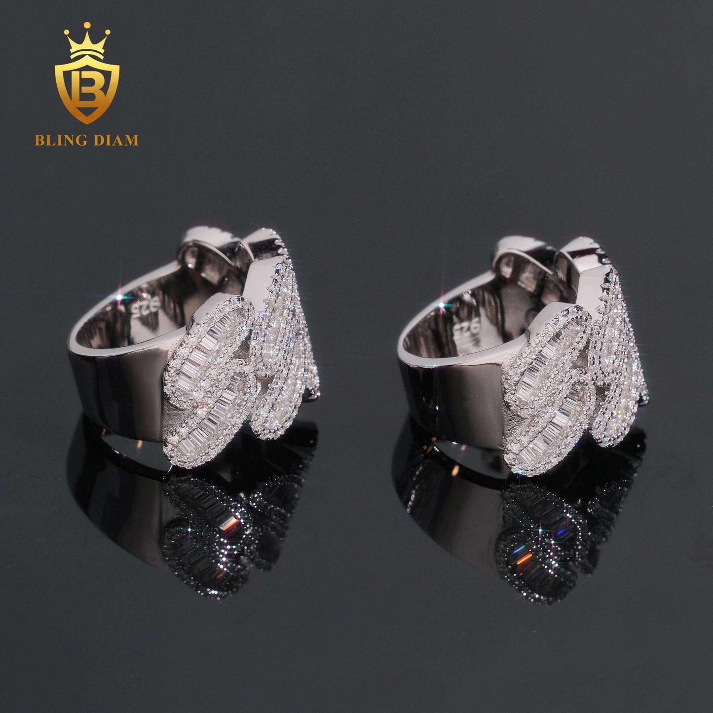 iced-out moissanite ring