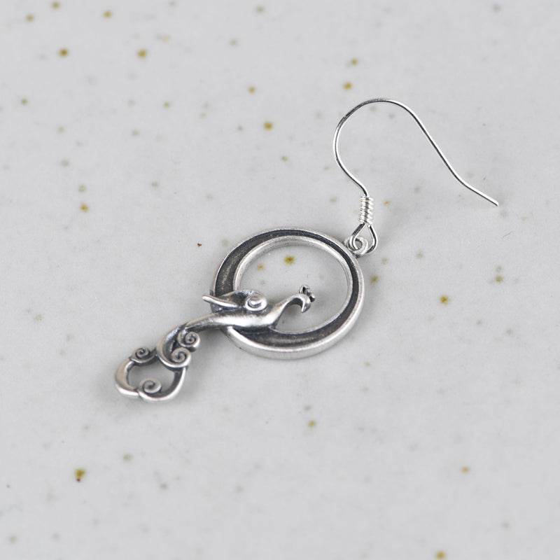 Peacock Design Dangle Earrings