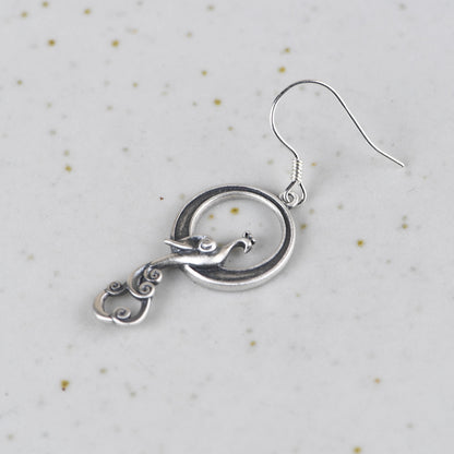 Peacock Design Dangle Earrings