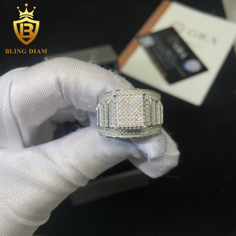 Iced-out men’s ring