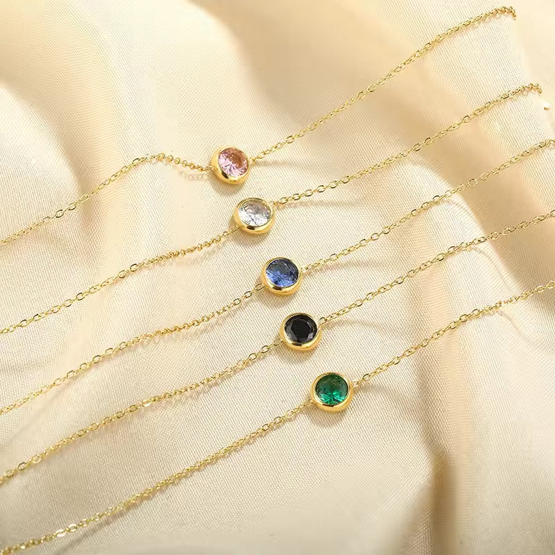 Round Zircon Pendant Bracelet