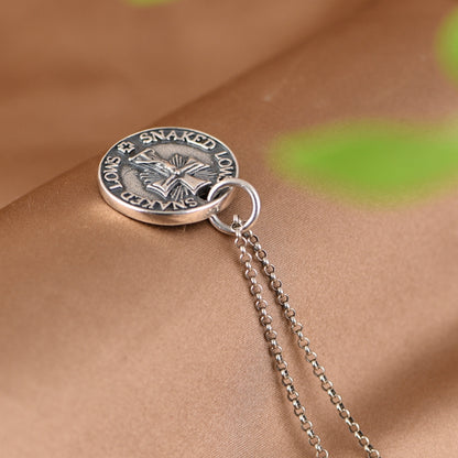 Cross Jesus Round Necklace