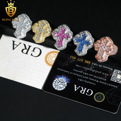 Fully Iced Out Cross Ring