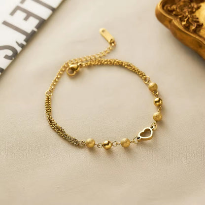 Hollow Heart Charm Bracelet