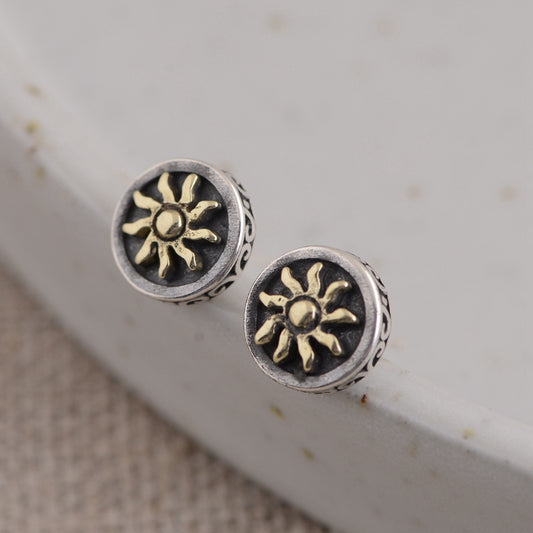 Rock Sun Stud Earrings