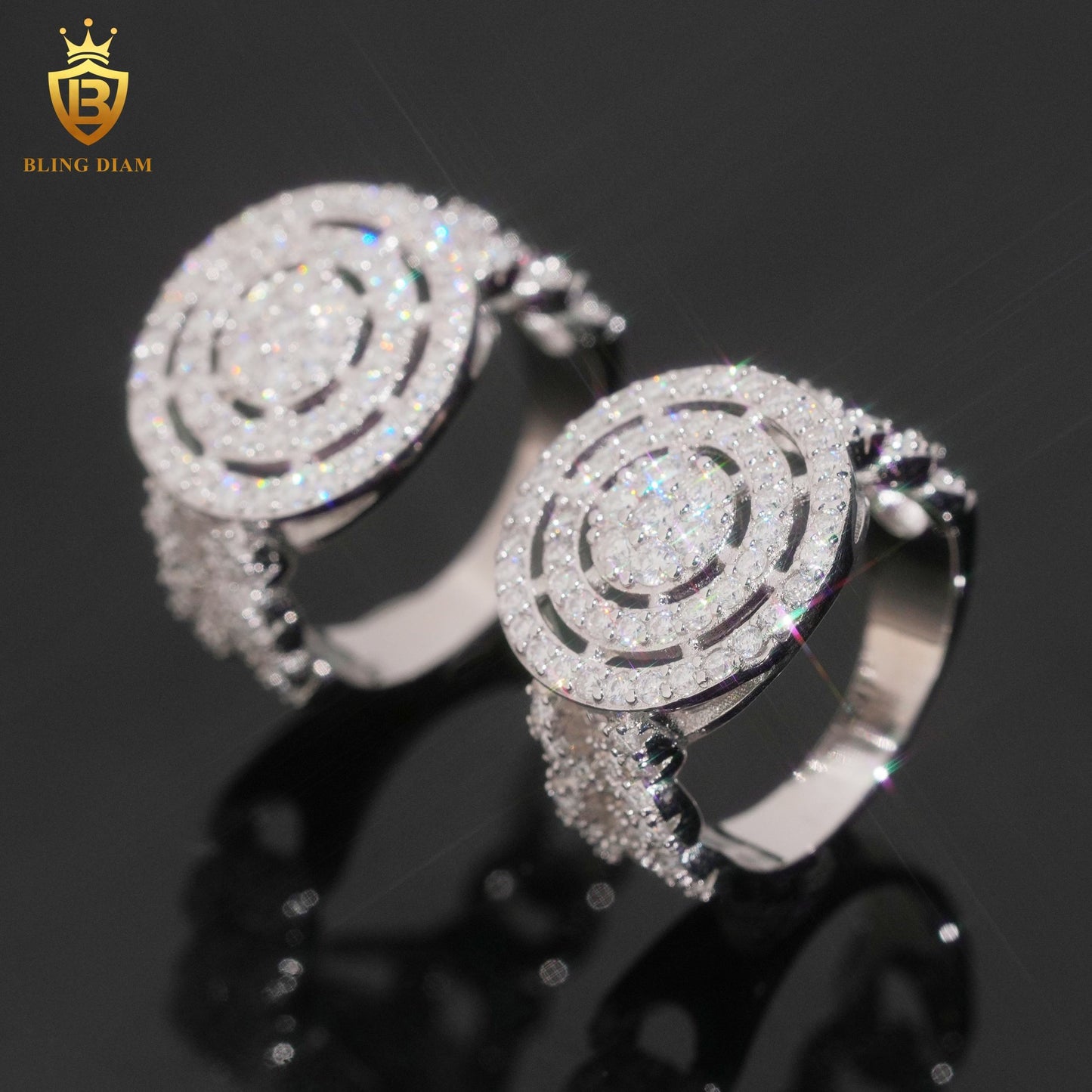 Designer moissanite ring