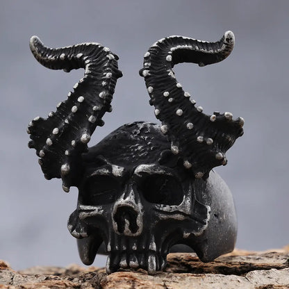 Son of Satan Goat Skull Ring
