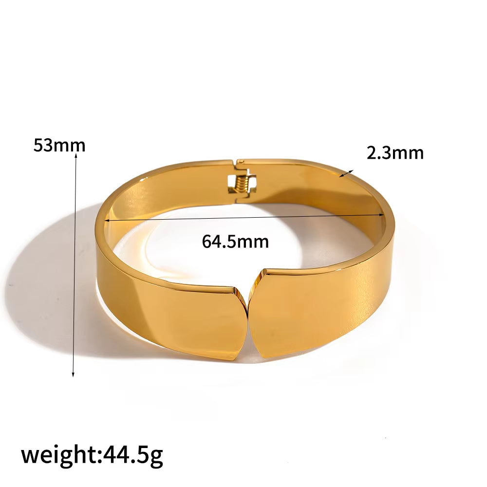 Hollow Statement Bangle Bracelet