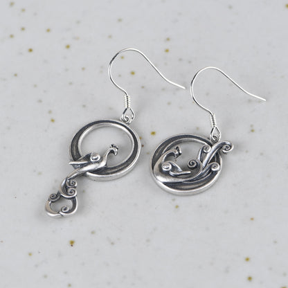 Peacock Design Dangle Earrings