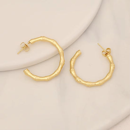Tarnish Geometric Stud Huggie Hoop Earrings