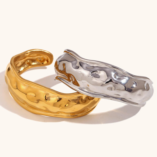 Water Wave Chunky Bangle Bracelet