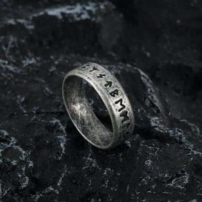 Stainless Steel Rune Ring