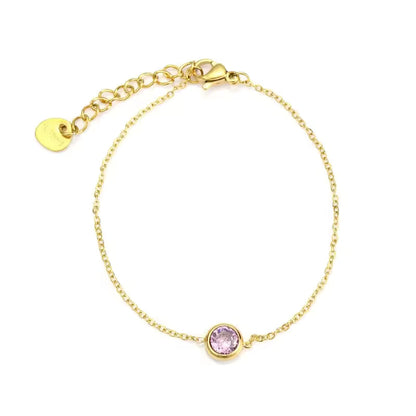 Round Zircon Pendant Bracelet
