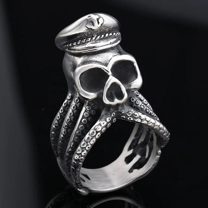 octopus skull ring