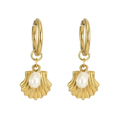 Gold Shell Earrings