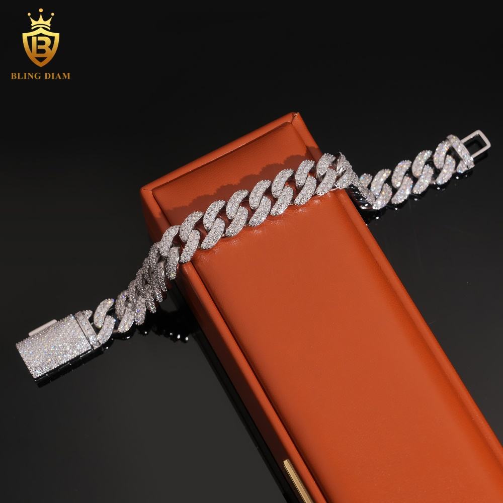 2 Row Iced Out Cuban Link Bracelet
