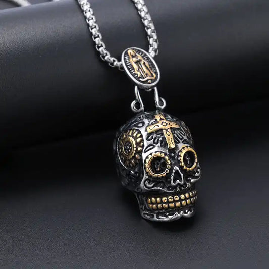 Virgin Mary Skull Pendant