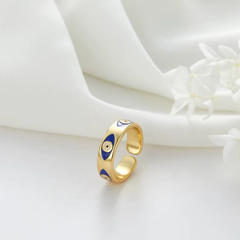Gold-plated Eye Ring