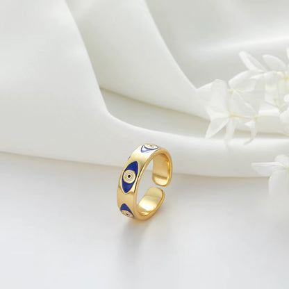 Gold-plated Eye Ring