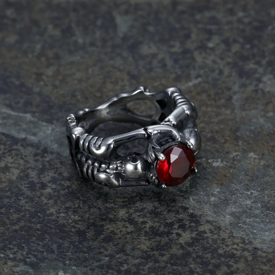 skeleton stone Ring