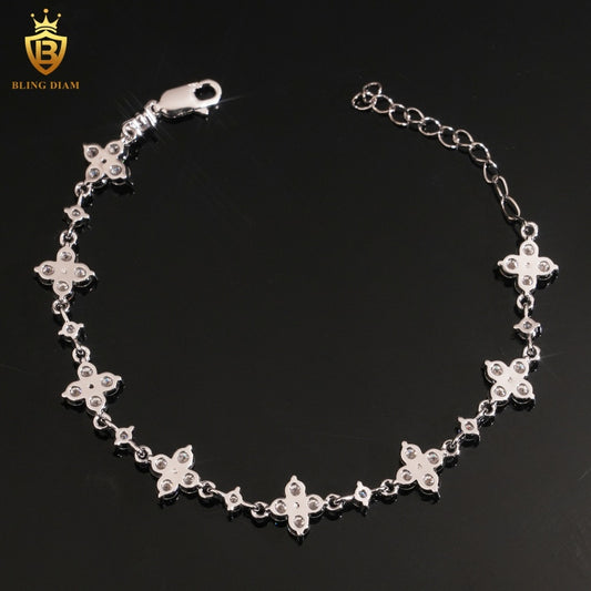 VVS Moissanite Flower Bracelet