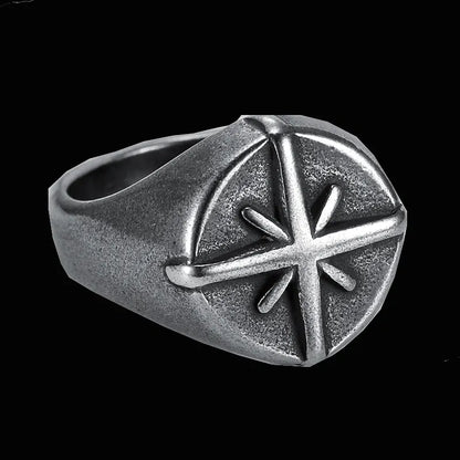 Silver Compass Ring