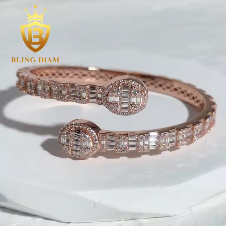 Moissanite Oval Bangle Bracelet