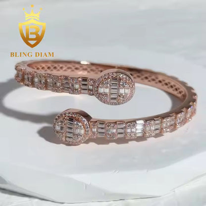 Moissanite Oval Bangle Bracelet