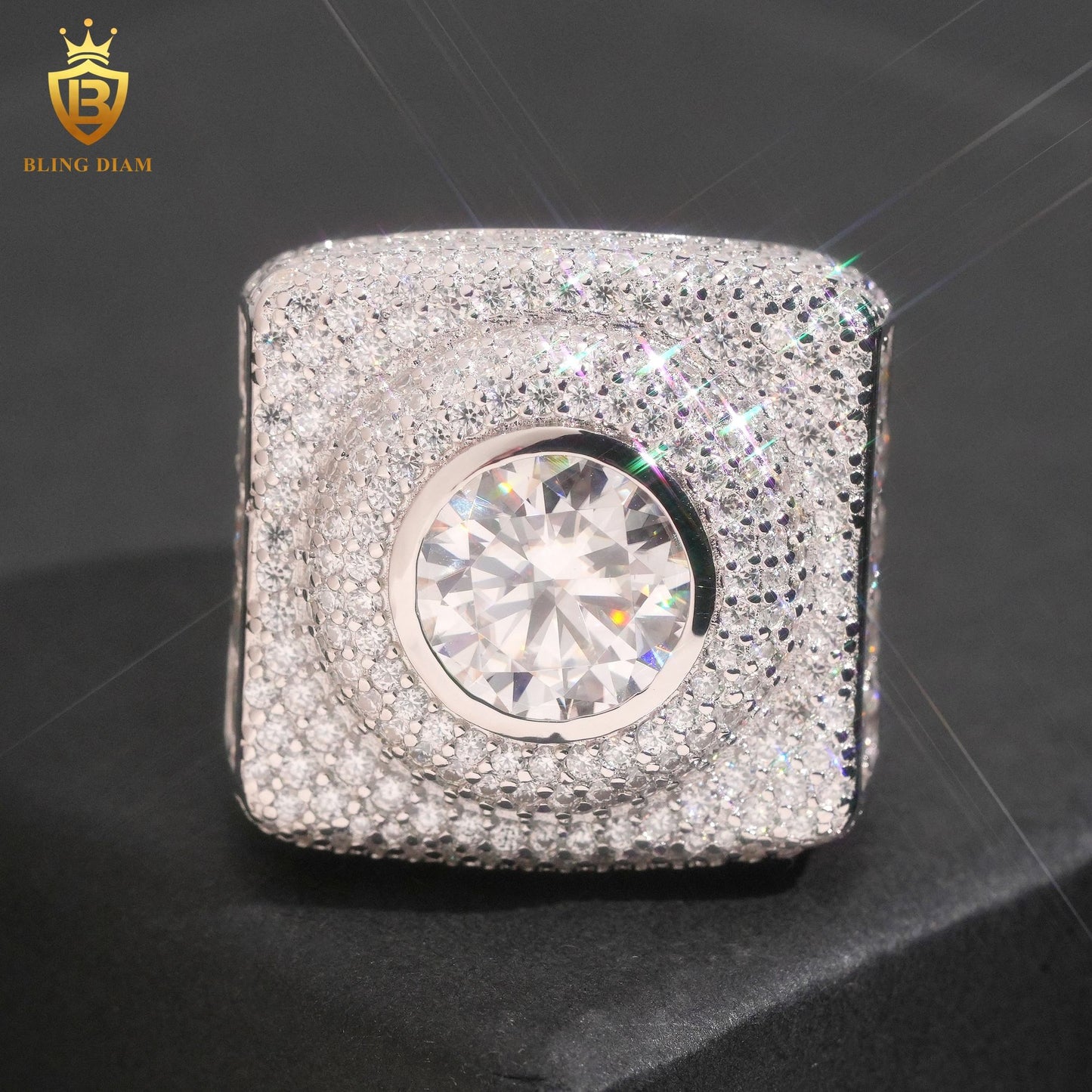 Iced-out ring