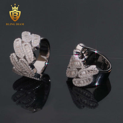 iced-out moissanite ring