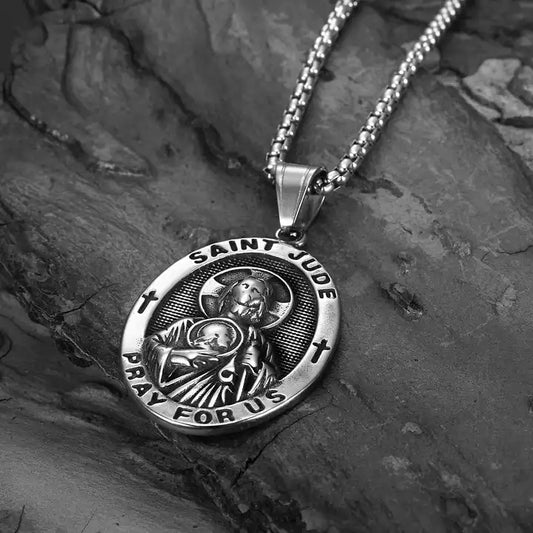 St Saint Jude Pray For Us Necklace