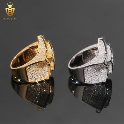 Star-design iced-out ring