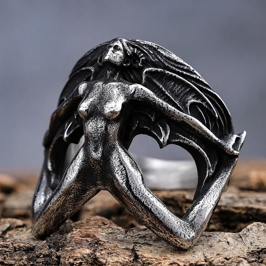Winged Steel Ring