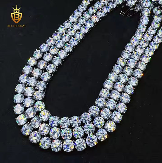 Tennis Chain - 8mm CZ Diamond, Stainless Steel